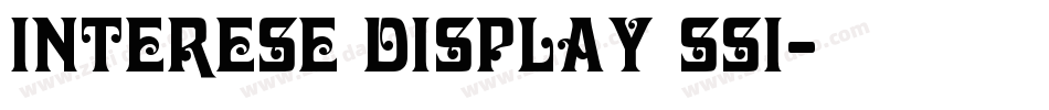 Interese Display SSi字体转换